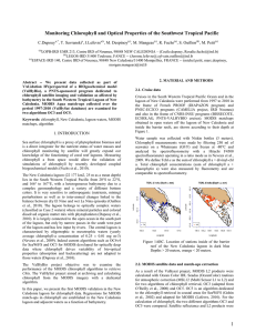 Monitoring Chlorophyll and Optical Properties of the Southwest Tropical Pacific C.Dupouy