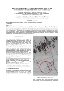 GEO-INTERPRETATION CAPABILITIES AND PRECISION OF AN ORTHOPHOTOMAP OBTAINED FROM CARTOSAT IMAGES
