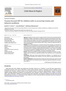 Child Abuse &amp; Neglect behavior problems Judith A. Cohen