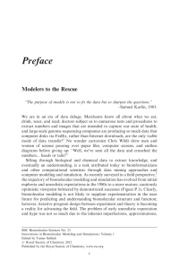 Preface Modelers to the Rescue