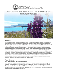 NEW ZEALAND CULTURAL &amp; ECOLOGICAL ADVENTURE Overview