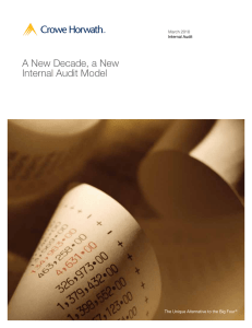 A New Decade, a New Internal Audit Model March 2010