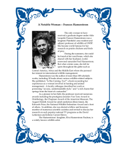 A Notable Woman – Frances Hamerstrom