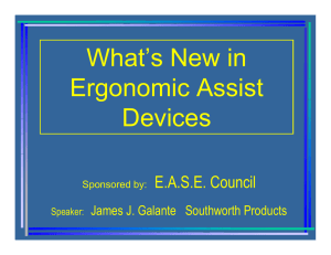 What’s New in Ergonomic Assist Devices E.A.S.E. Council