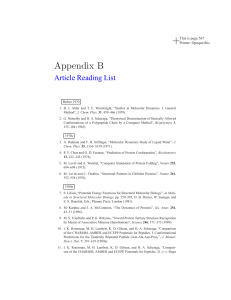 Appendix B Article Reading List This is page 567 Printer: Opaque this
