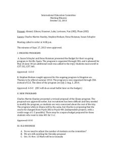International Education Committee Meeting Minutes October 22, 2013