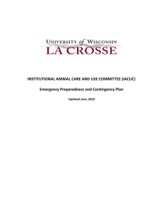 INSTITUTIONAL ANIMAL CARE AND USE COMMITTEE (IACUC) Updated June, 2014