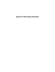 Appendix A: Water Quality Interpretation