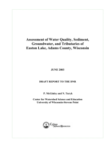 Assessment of Water Quality, Sediment, Groundwater, and Tributaries of