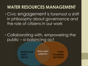 WATER RESOURCES MANAGEMENT engagement