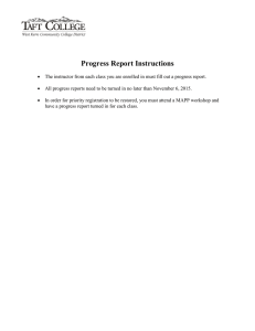 Progress Report Instructions
