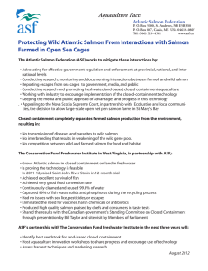Aquaculture Facts Atlantic Salmon Federation