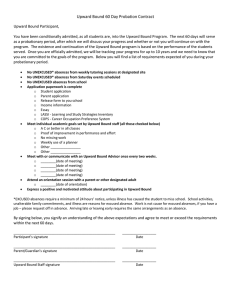 Upward Bound 60 Day Probation Contract