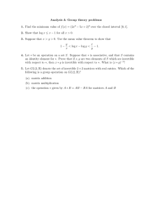 Analysis &amp; Group theory problems − 5x + 2)