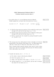 1M01 Mathematical Methods 2010–11 Calculus tutorial exercise sheet 2