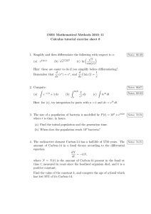 1M01 Mathematical Methods 2010–11 Calculus tutorial exercise sheet 8