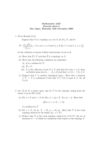 Mathematics 442C Exercise sheet 3 Due 12pm, Thursday 12th November 2009