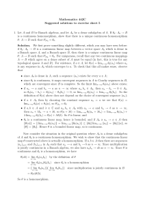 Mathematics 442C Suggested solutions to exercise sheet 5 → B