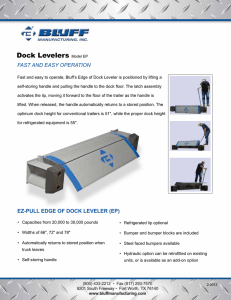 Dock Levelers FAST AND EASY OPERATION