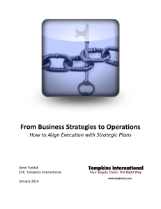 From Business Strategies to Operations  How to Align Execution with Strategic Plans    Gene Tyndall 