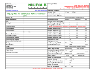 Conveyor Data NERAK Systems Inc.