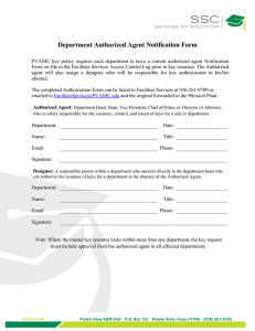 Department Authorized Agent Notification Form
