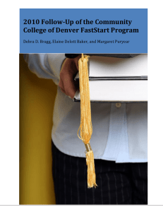 2010 Follow-Up of the Community College of Denver FastStart Program