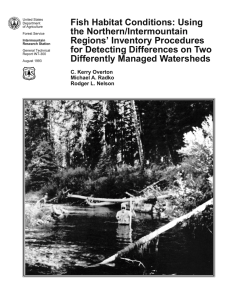 Fish Habitat Conditions: Using the Northern/Intermountain Regions’ Inventory Procedures