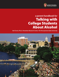 Talking with College Students About Alcohol a parent handbook for