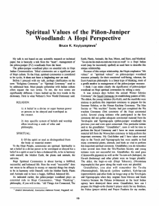 A Spiritual  Values  of  the  Piiion-Juniper Woodland: Hopi