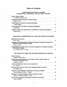 Table  of Contents SUSTAINABLE  ECOLOGICAL  SYSTEMS