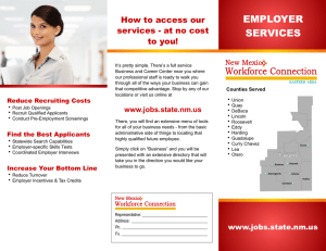 EMPLOYER SERVICES How to access our services - at no cost