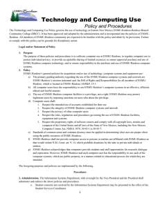 Technology and Computing Use  Policy and Procedures