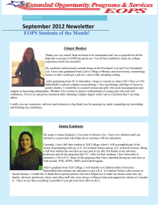 September 2012 NewsleƩer EOPS Students of the Month! Ginger