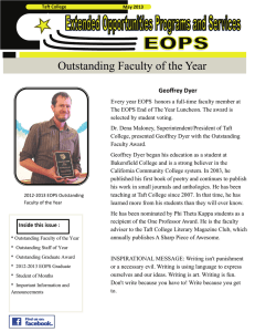 Outstanding Faculty of the Year  Geoﬀrey Dyer