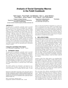 Analysis of Social Gameplay Macros in the Foldit Cookbook