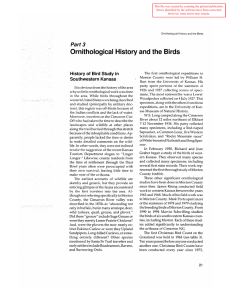 Ornithological History and the Birds 3 Part History of Bird Study in