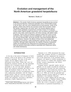 Evolution and management of the North American grassland herpetofauna