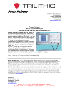 Press  Release  Product Release: 8821Q Spectrum Analyzer