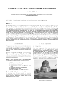 DHAMEK STUPA – DOCUMENTATION OF A CULTURAL HERITAGE IN INDIA