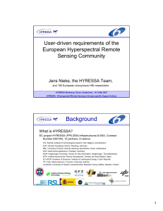 User-driven requirements of the European Hyperspectral Remote Sensing Community
