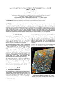 ANALYSIS OF VIEW-ANGLE EFFECTS IN HYPERSPECTRAL DATA OF URBAN AREAS