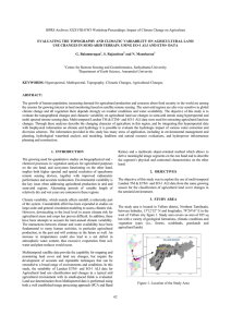 ISPRS Archives XXXVIII-8/W3 Workshop Proceedings: Impact of Climate Change on... EVALUATING THE TOPOGRAPHY AND CLIMATIC VARIABILITY ON AGRICULTURAL LAND