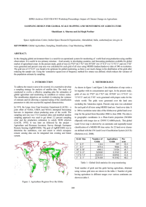 ISPRS Archives XXXVIII-8/W3 Workshop Proceedings: Impact of Climate Change on... SAMPLING DESIGN FOR GLOBAL SCALE MAPPING AND MONITORING OF AGRICULTURE