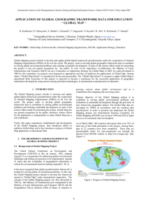 APPLICATION OF GLOBAL GEOGRAPHIC FRAMEWORK DATA FOR EDUCATION GLOBAL MAP