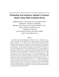 Estimating Non-stationary Spatial Covariance Matrix using Multi-resolution Knots