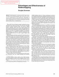 Advantages and  Effectiveness of Rollerchopping Douglas Sorensen