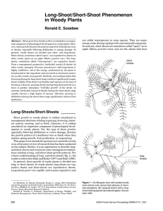 Long-Shoot/Short-Shoot Phenomenon in Woody Plants Ronald E. Sosebee