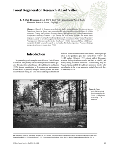 Forest Regeneration Research at Fort Valley L. J. (Pat) Heidmann,