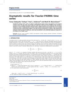 Asymptotic results for Fourier-PARMA time series Yonas Gebeyehu Tesfaye , Paul L. Anderson